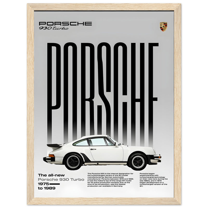 Porsche 930 Turbo 1975 Vintage Poster Ad