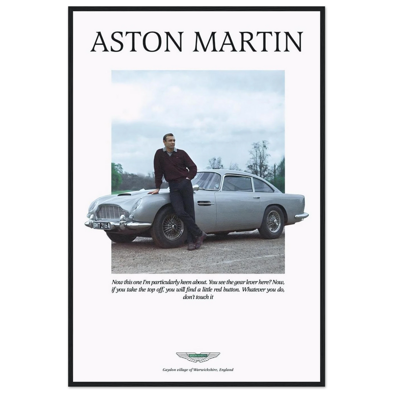 Aston Martin Vintage Poster Ad - 1964 James Bond Goldfinger