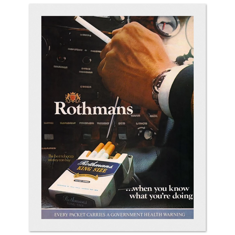 Rothmans Vintage Poster Ad - Rothman Kingsize
