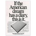 Wall Street Journal Vintage Poster Ad - American Dream Diary