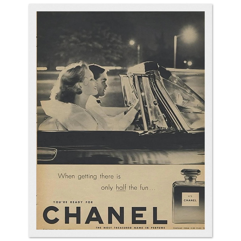 Chanel Vintage Poster Ad - 1950s