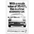 Porsche 99% Resale Price - Vintage Ad Poster