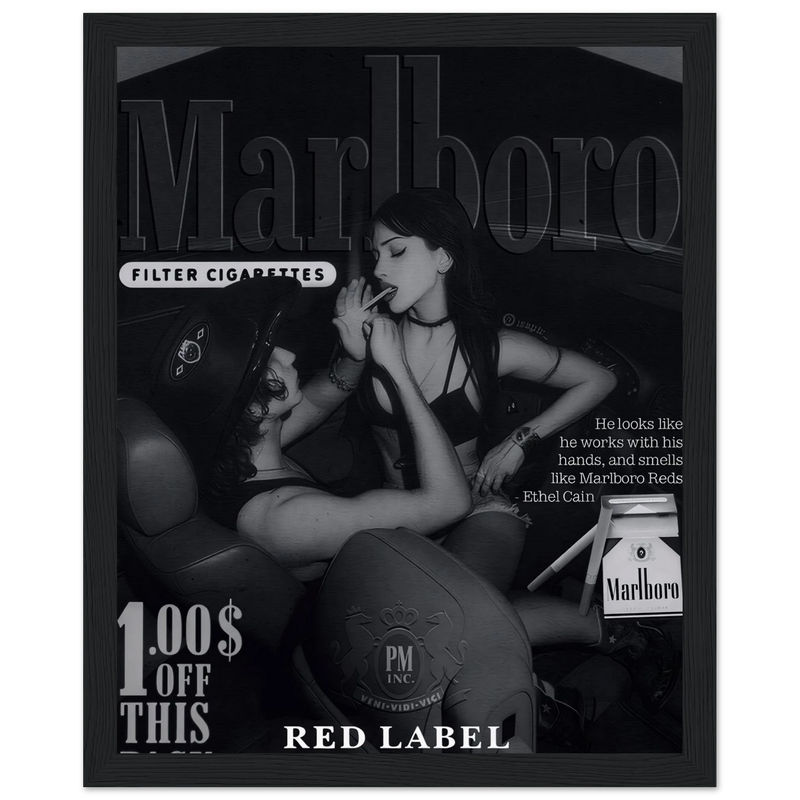 Marlboro Red Label Vintage Ad Poster