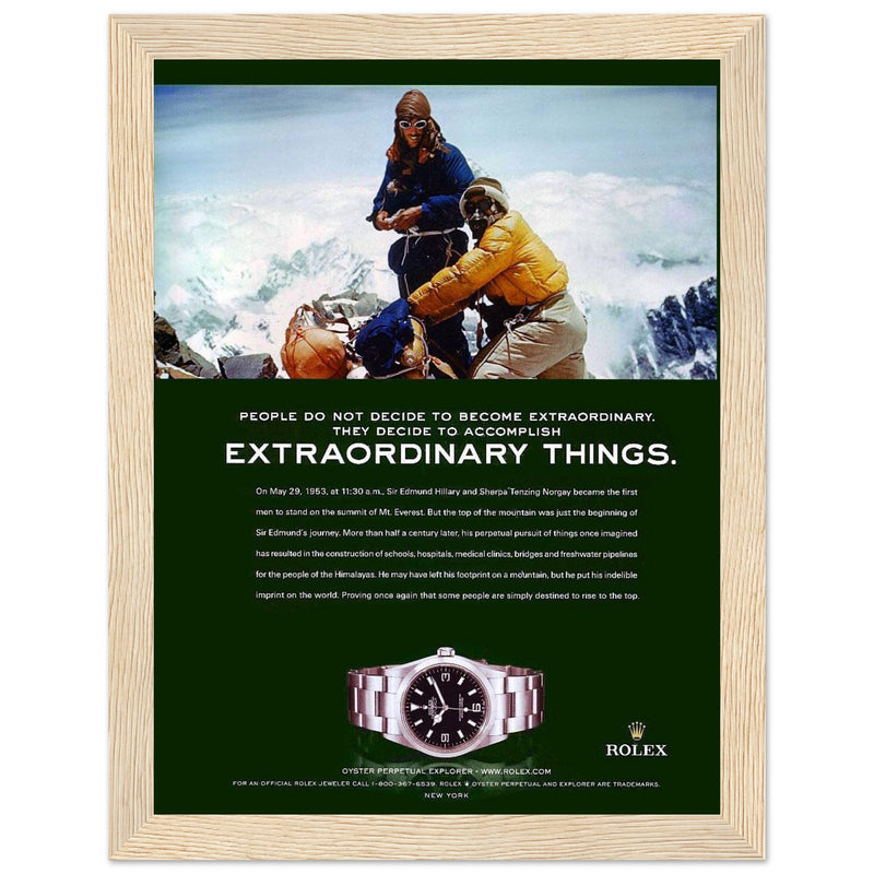Rolex Oyster Perpetual Explorer Vintage Poster Ad