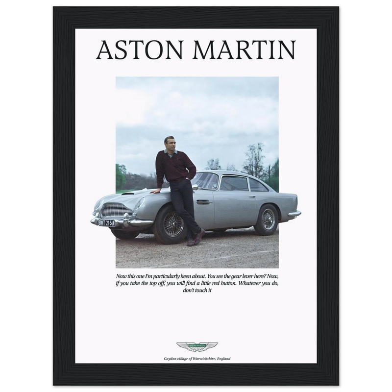 Aston Martin Vintage Poster Ad - 1964 James Bond Goldfinger