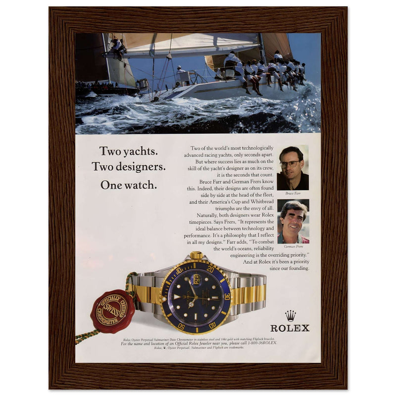 Rolex Yacht Submariner Vintage Poster Ad