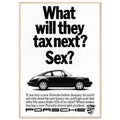 Porsche Tax Vintage Poster Ad