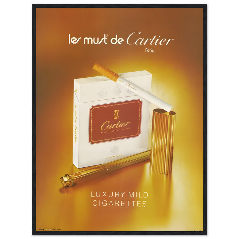 Cartier Luxury Mild Cigarettes Vintage Poster Ad