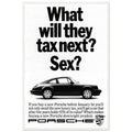 Porsche Tax Vintage Poster Ad