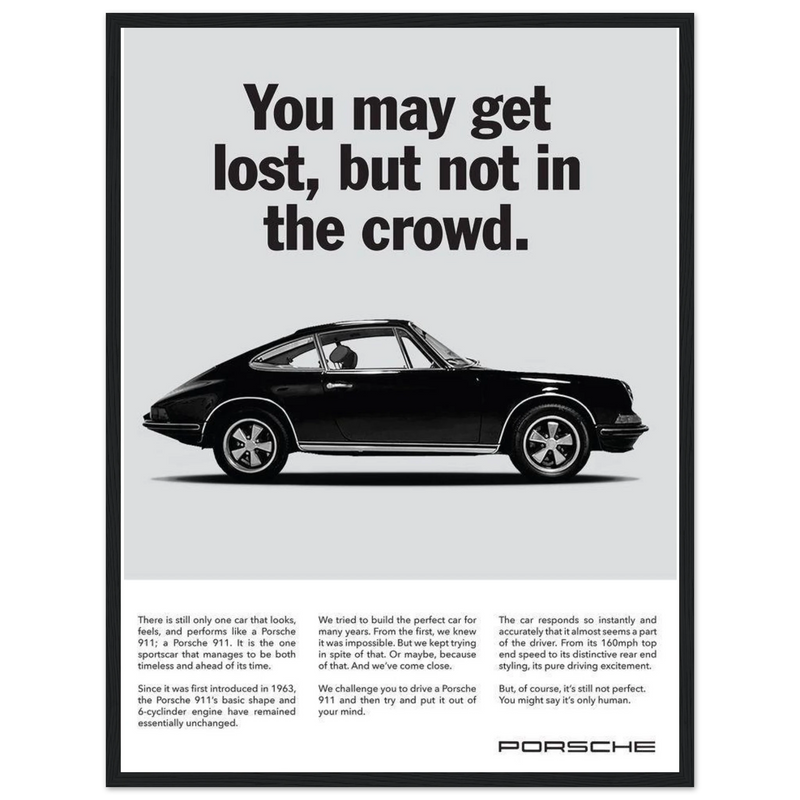 Porsche Vintage Poster - Lost