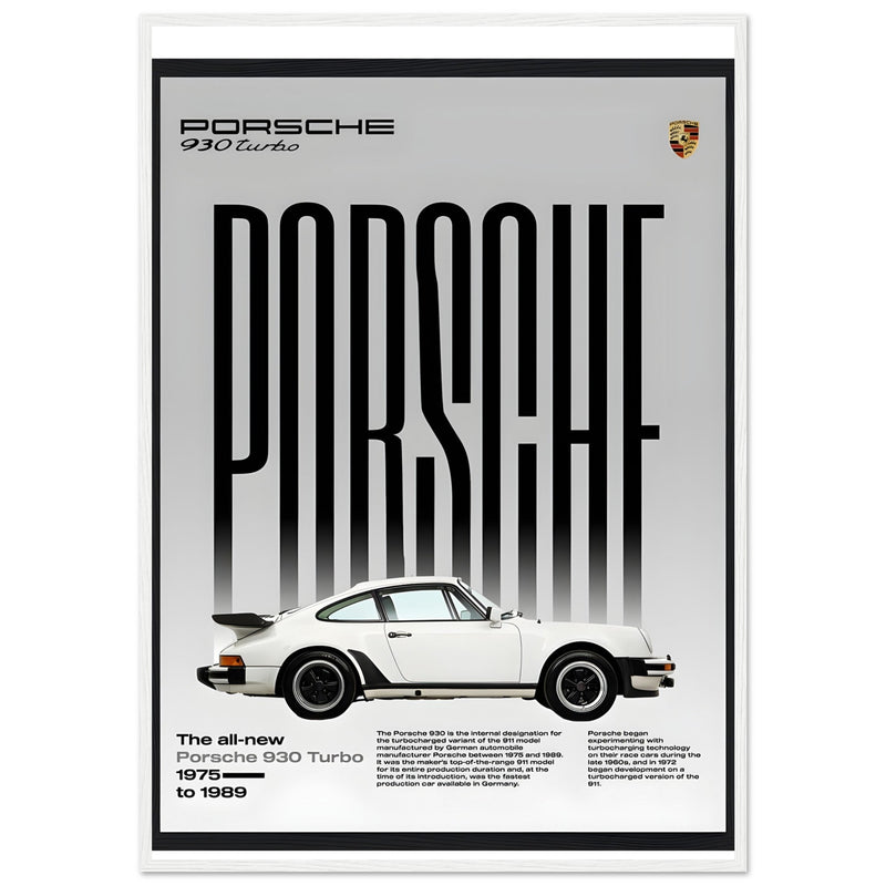 Porsche 930 Turbo 1975 Vintage Poster Ad