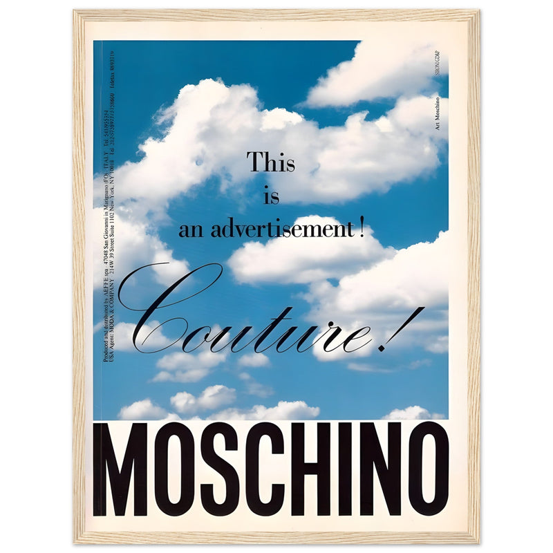 Moschino Vintage Poster Ad