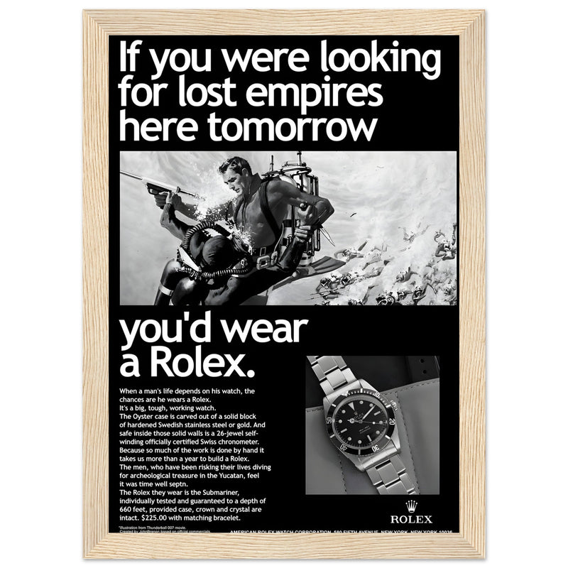 Rolex Submariner Vintage Poster Ad