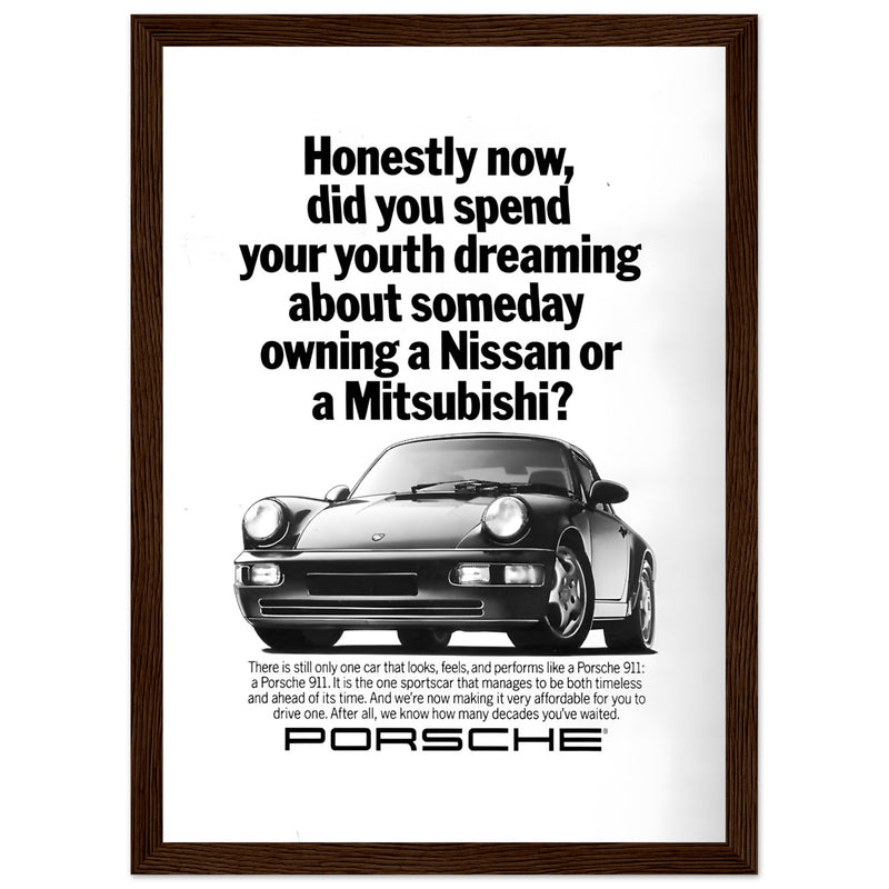 Porsche 911 Vintage Ad Poster