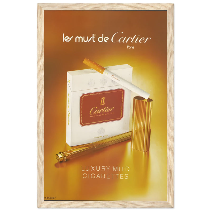 Cartier Luxury Mild Cigarettes Vintage Poster Ad