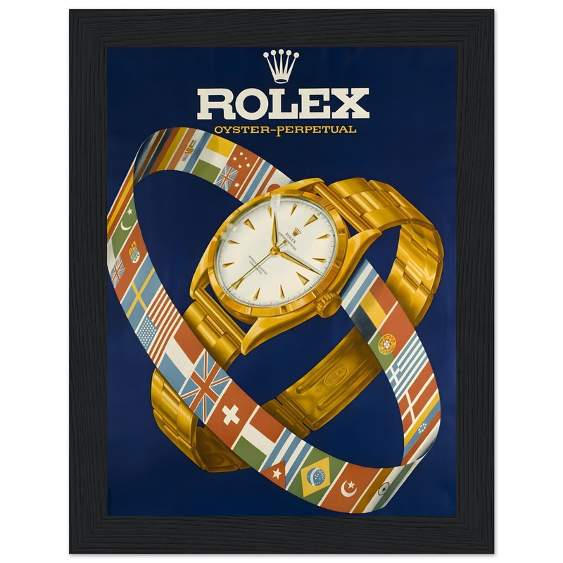 Rolex Advertising Golden Age Oyster Perpetual Vintage Poster