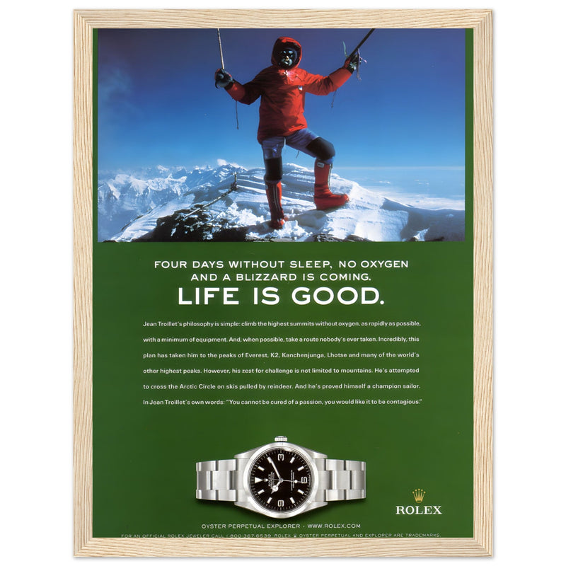 Rolex Life is Good Vintage Poster Ad