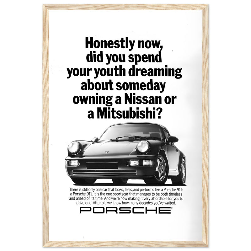 Porsche 911 Vintage Ad Poster