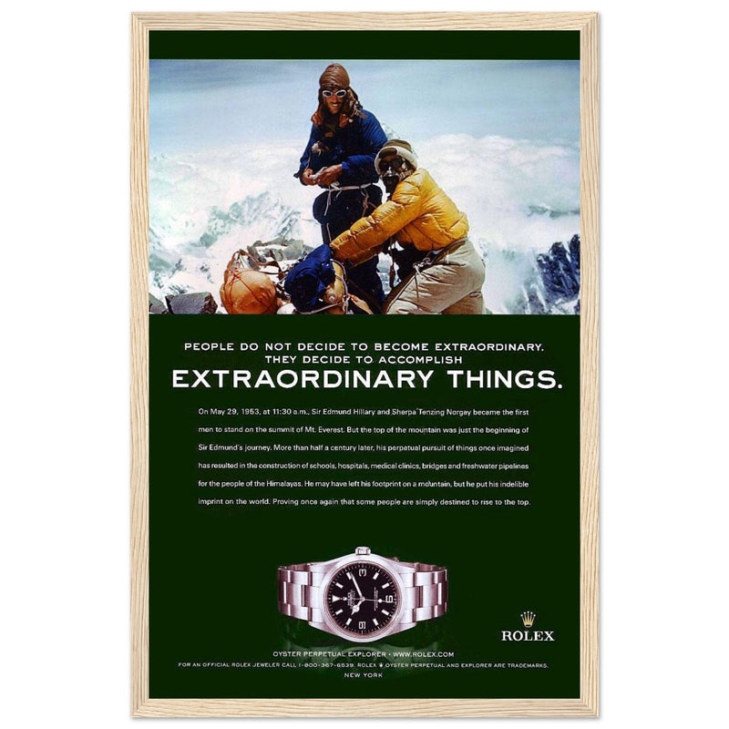 Rolex Oyster Perpetual Explorer Vintage Poster Ad