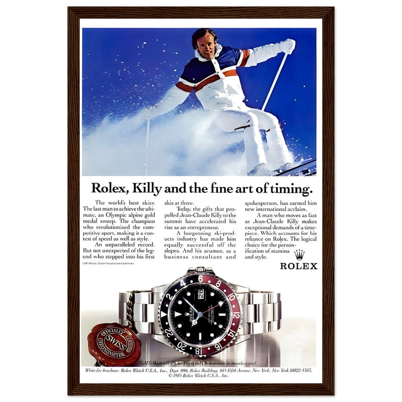 Rolex Alpine Gold Medal Sweep Vintage Poster