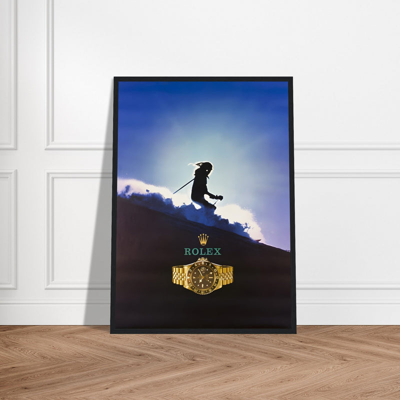 Rolex Skiing Vintage Poster Ad
