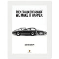 Porsche Can You Keep Up Vintage Poster Ad