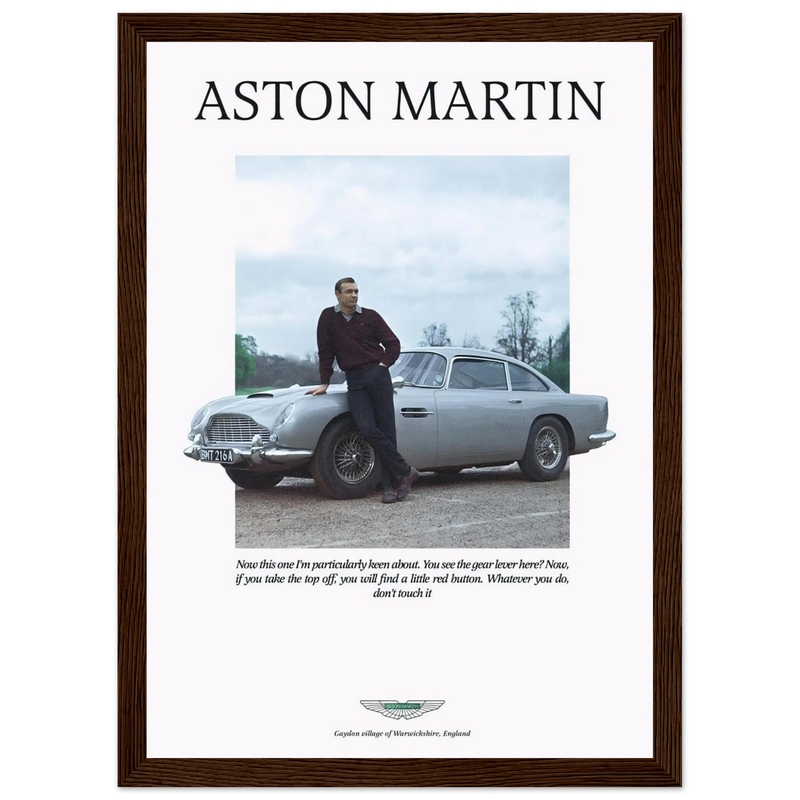 Aston Martin Vintage Poster Ad - 1964 James Bond Goldfinger