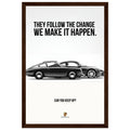 Porsche Can You Keep Up Vintage Poster Ad