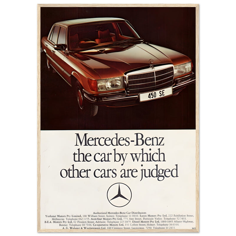 Mercedes Benz Vintage Poster Ad