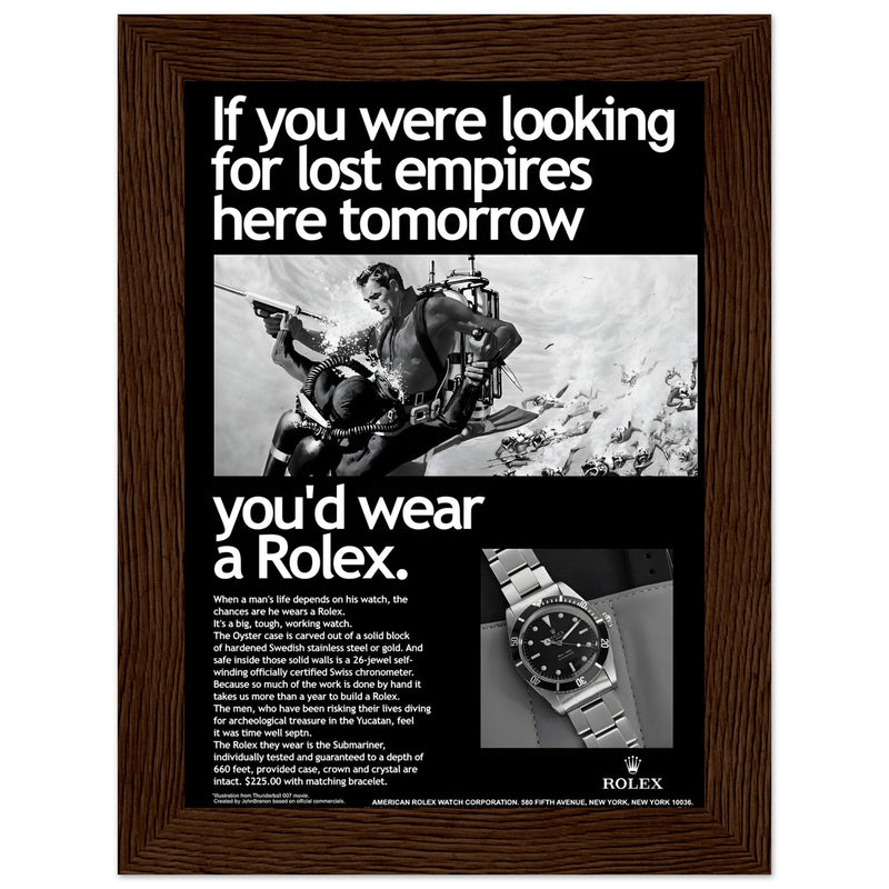 Rolex Submariner Vintage Poster Ad