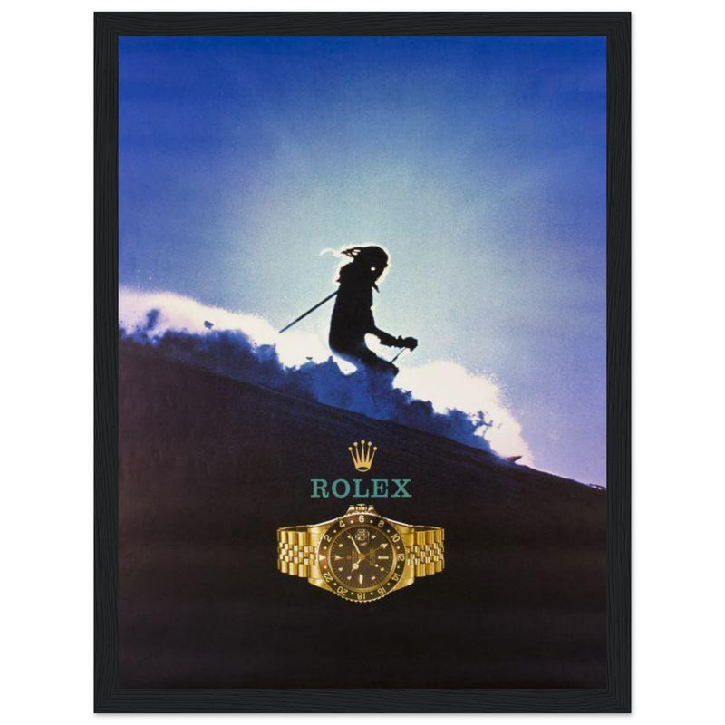 Rolex Skiing Vintage Poster Ad