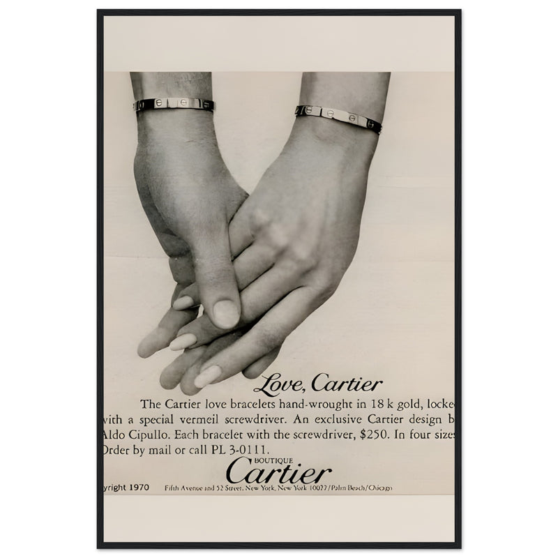 Cartier Love Bangles Vintage Poster