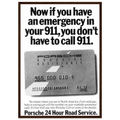 Porche 24 Road Assistance Vintage Poster Ad
