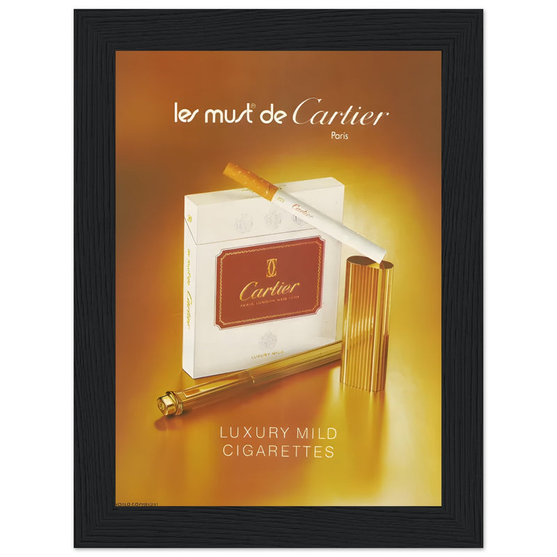 Cartier Luxury Mild Cigarettes Vintage Poster Ad