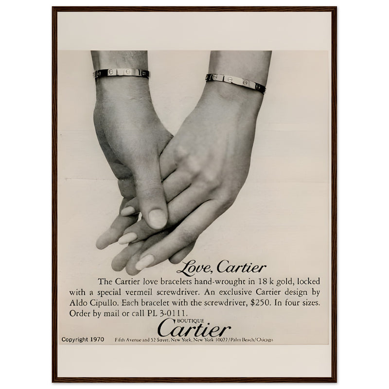 Cartier Love Bangles Vintage Poster