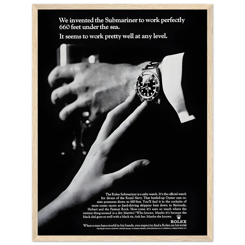 Rolex Submariner Any Level Vintage Poster Ad