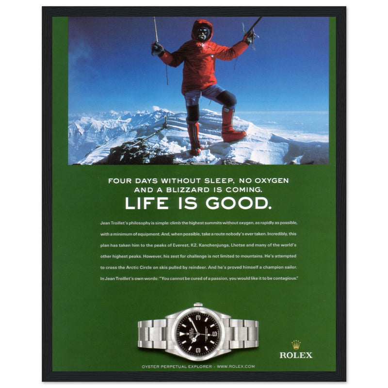 Rolex Life is Good Vintage Poster Ad