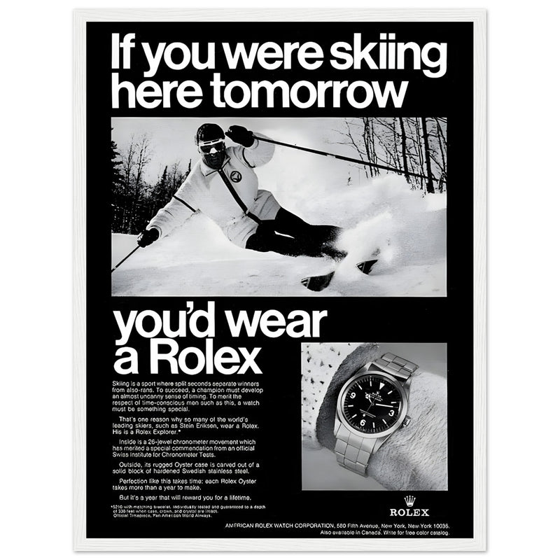 Rolex Ski Vintage Poster Ad