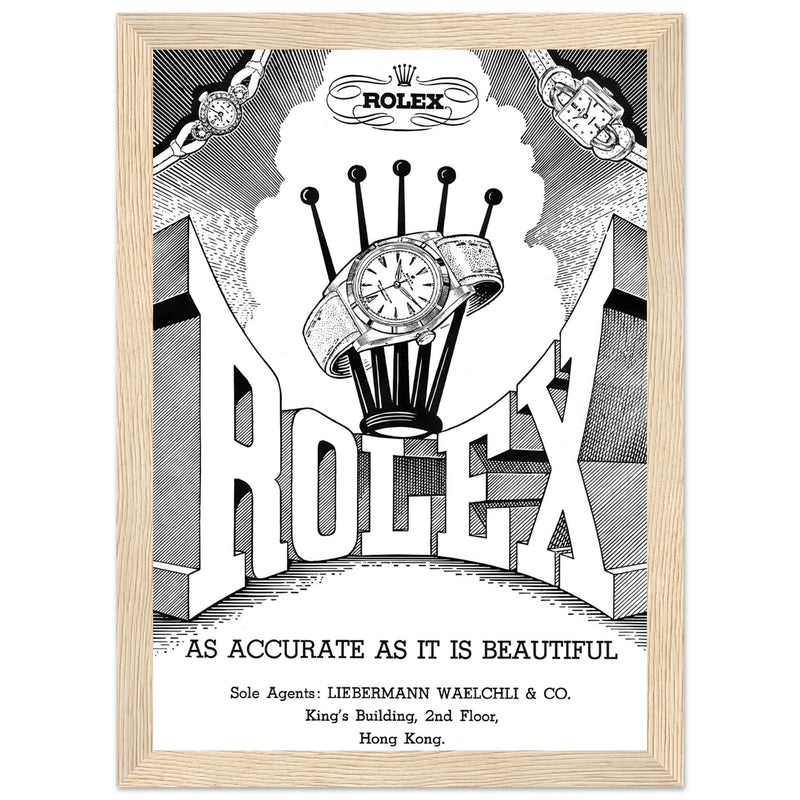 Rolex Hong Kong Jewellers Vintage Poster Ad