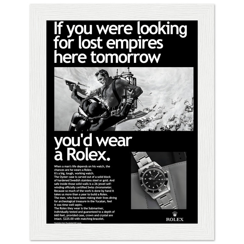 Rolex Submariner Vintage Poster Ad