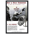 Avec La Rolex Submariner Vintage Poster Ad