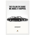 Porsche Can You Keep Up Vintage Poster Ad