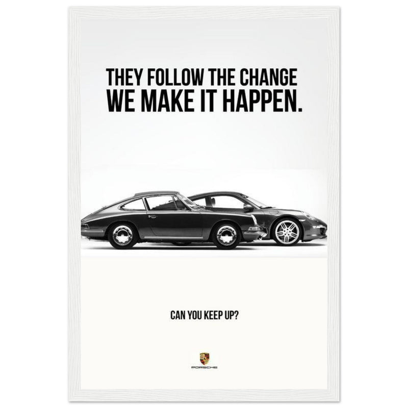Porsche Can You Keep Up Vintage Poster Ad