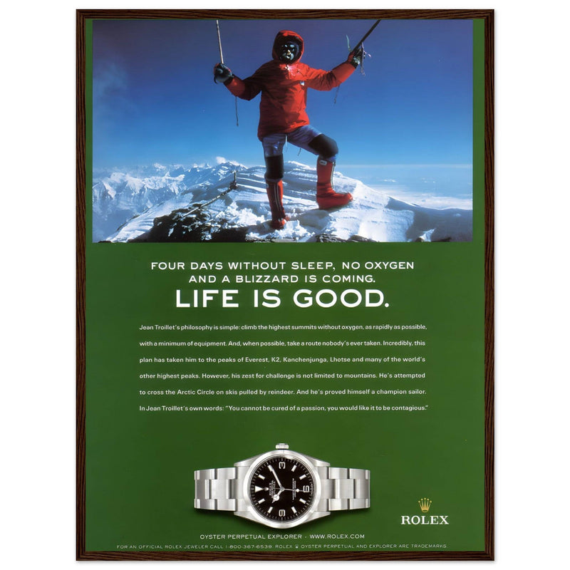 Rolex Life is Good Vintage Poster Ad