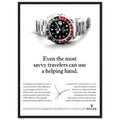 Rolex GMT Master Travel Vintage Poster Ad