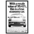 Porsche 99% Resale Price - Vintage Ad Poster