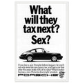 Porsche Tax Vintage Poster Ad
