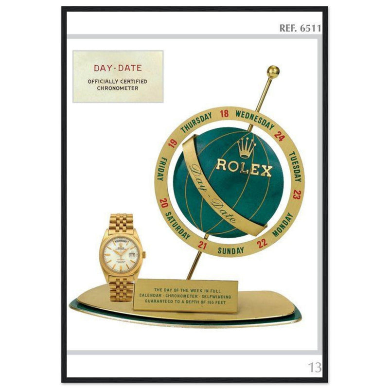 Rolex Day-Date Globe Vintage Poster Ad