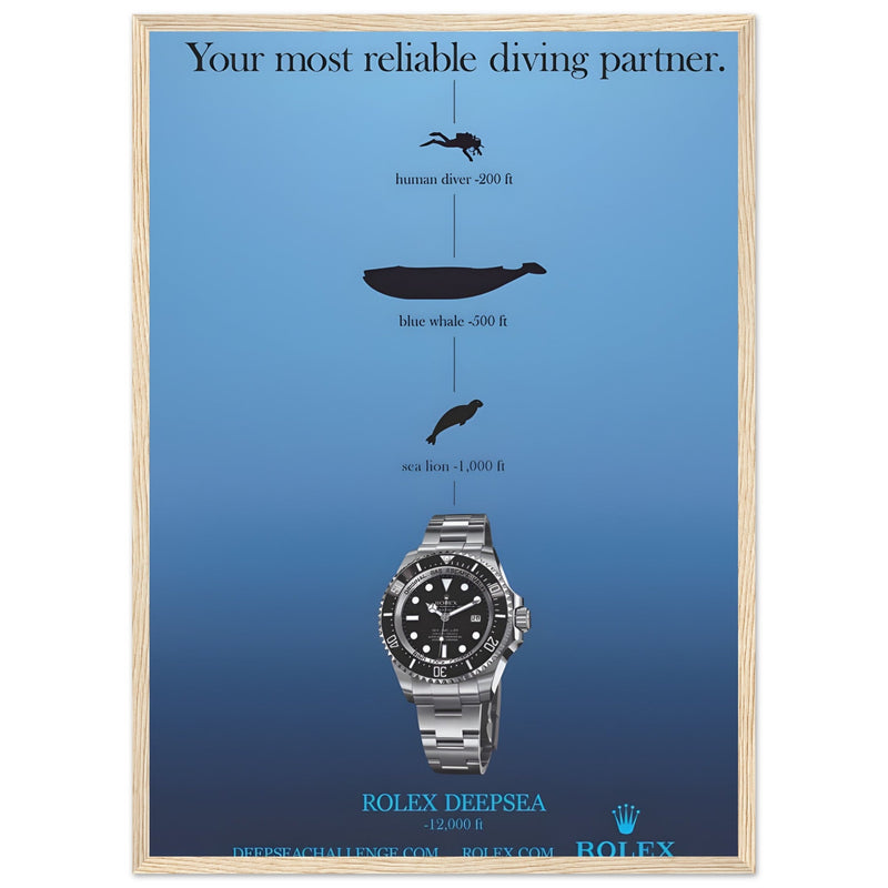 Rolex Deepsea Vintage Poster Ad