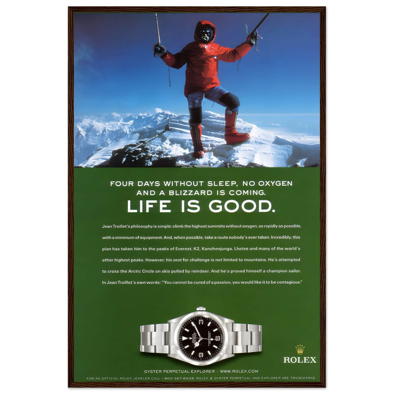 Rolex Life is Good Vintage Poster Ad